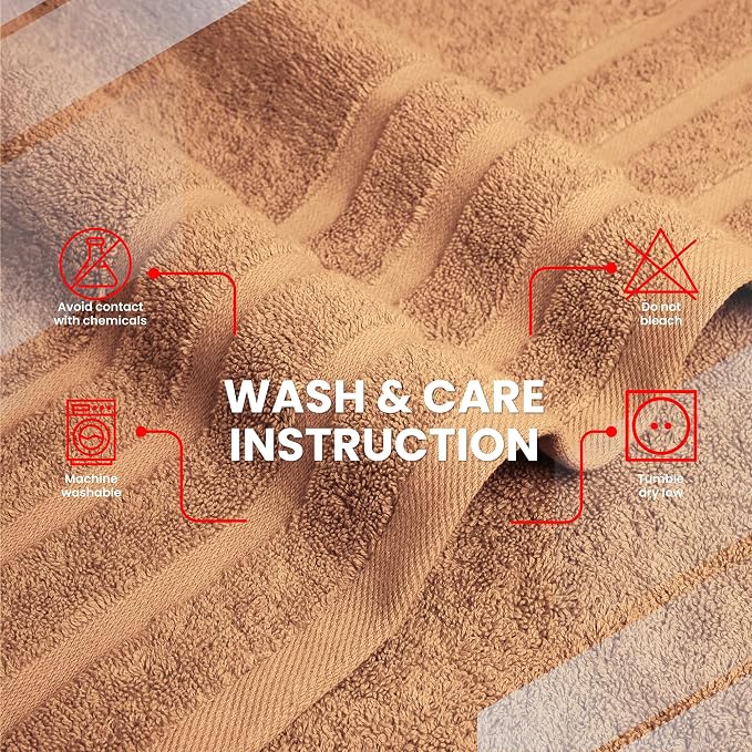 Infinitee Xclusives 100% Cotton Luxury Bath Towels Set of 2 - Image 6