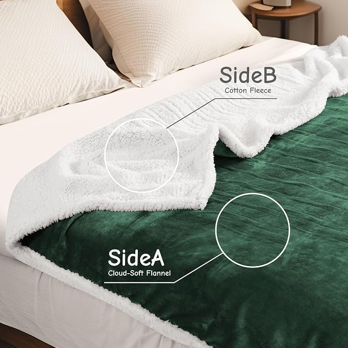 Electric Heated Blanket Queen Size 84"x90", Soft Flannel - Image 4