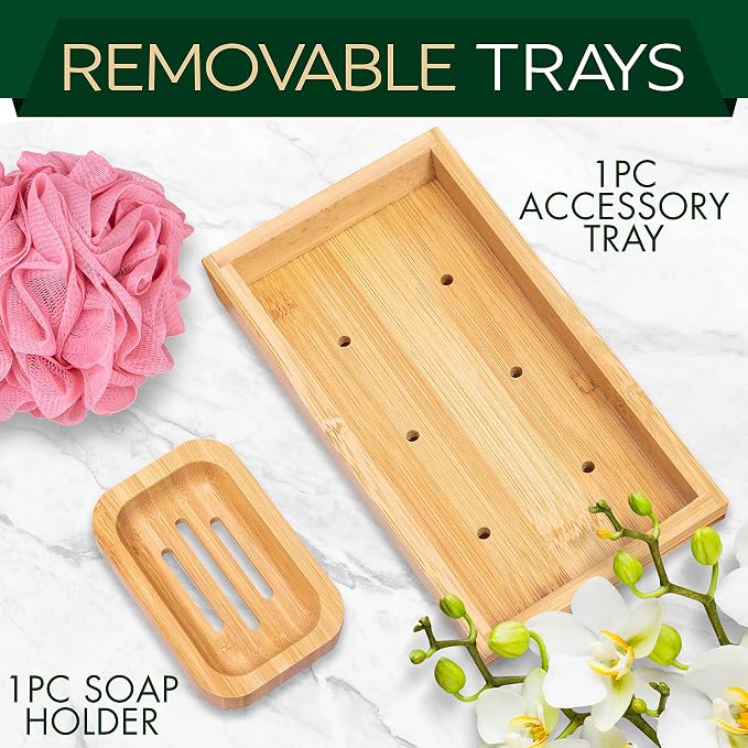 SereneLife Premium Bathtub Tray Caddy - Image 2