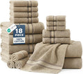 LANE LINEN Towel Set for Bathroom – 18-Pack 100% Cotton Towel, Zero Twist by LaneLinen