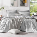 Monbix Full Size Comforter Set, Bedding Sets Full 7 Pieces, Cationic Dyeing Bed by Monbix