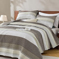 Andency California King Quilt Set Mocha Brown, 3 Pieces Ultra Soft Lightweight by Andency