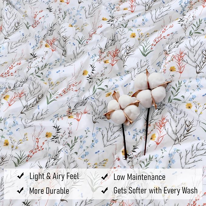 RUVANTI 100% Cotton Sheets – Queen Size Percale Bedding, Cooling & Breathable - Image 8