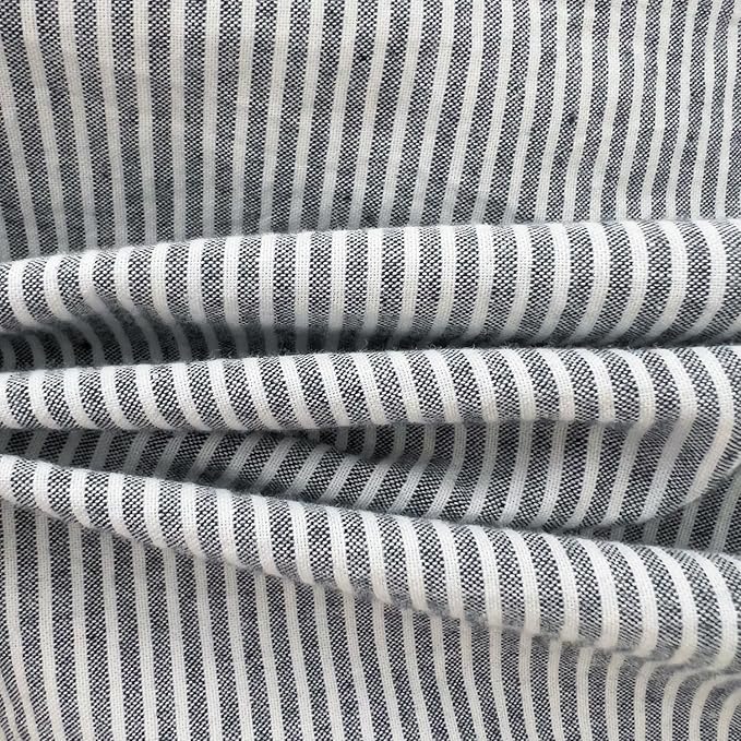 mixinni Grey Striped Duvet Cover Twin Size - Image 7
