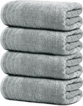 Tens Towels Pack of 4 Extra Large Bath Towels 30 x 60 Inches, 100% Cotton by TensTowels