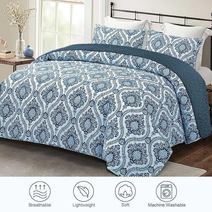 Exclusivo Mezcla Reversible Boho Quilts Queen Size - Image 2