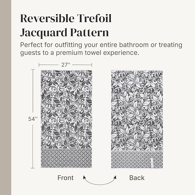 Modern Threads Botanical Vine 6-Piece 100% Cotton Towel Set – Reversible Yarn - Image 6