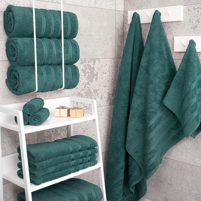 American Soft Linen Luxury 4 Piece Bath Towel Set, 600 GSM 100% Cotton Turkish - Image 2