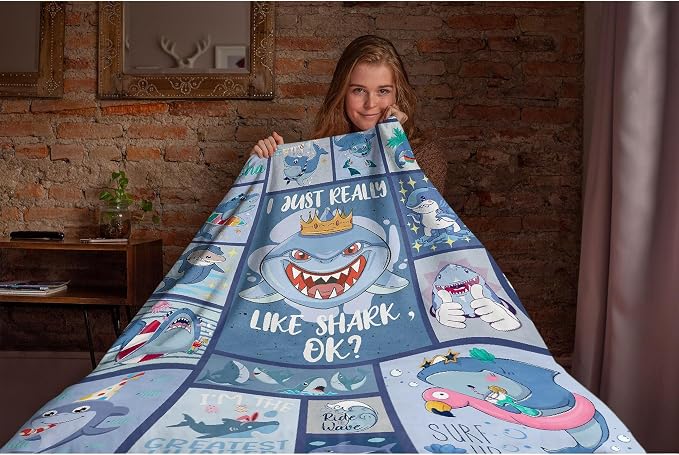 Fish Flannel Fleece Blanket Throw Couch Microfiber Soft Cozy Lightweight Luxury - Image 5