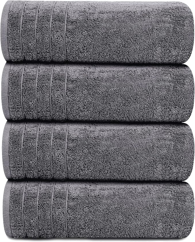 Tens Towels Pack of 4 Extra Large Bath Towels 30 x 60 Inches, 100% Cotton - Image 6