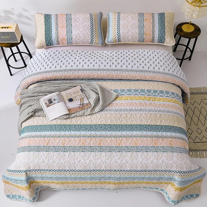 WONGS BEDDING Boho Quilt Set Twin Size - Image 3