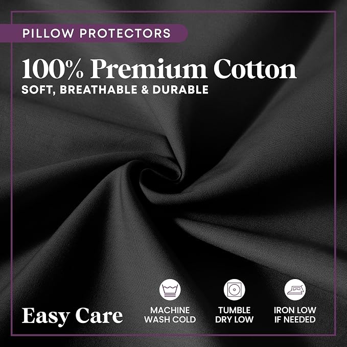 CirclesHome Pillow Protectors 4 Pack King Zippered - Image 4