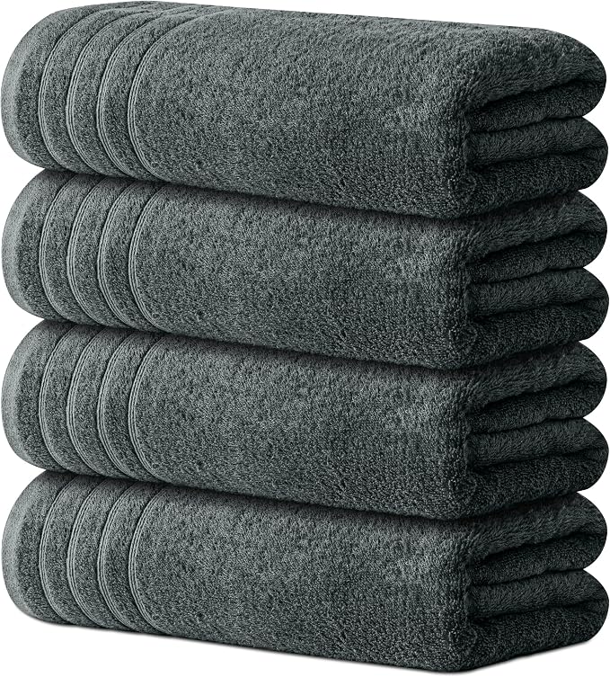 Avalon Towels Bath Towels Set of 4, Size 30 x 60 Inches, Highly Soft and by AvalonTowels