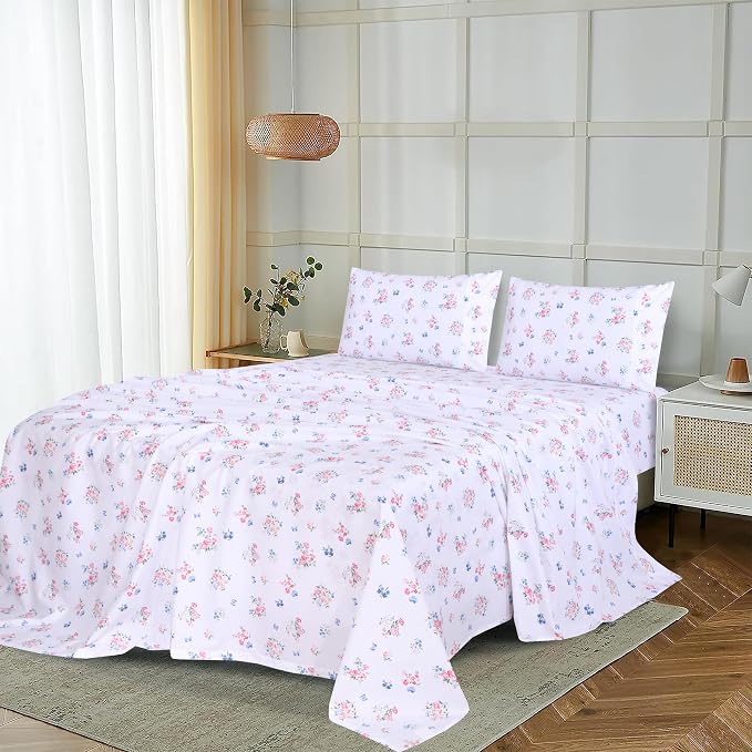 RUVANTI 100% Cotton Sheets – Full Size Percale Bedding, Cooling & Breathable - Image 9