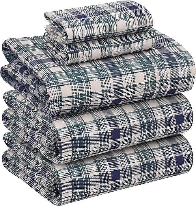 RUVANTI 100% Cotton Sheets – Split King Size Percale Bedding, Cooling & by Ruvanti
