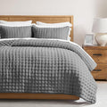 WDCOZY Dark Grey Queen Size Quilt Bedding Sets by WDCOZY