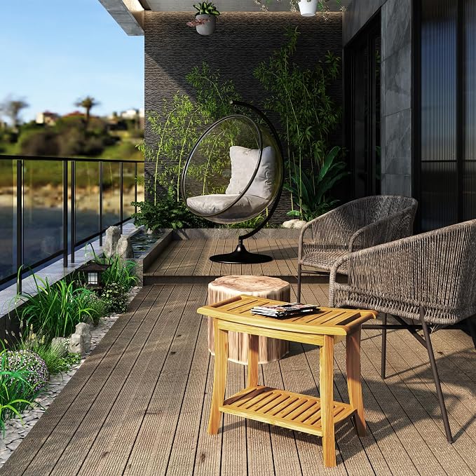 Unibambou Bamboo Shower Bench - Image 9