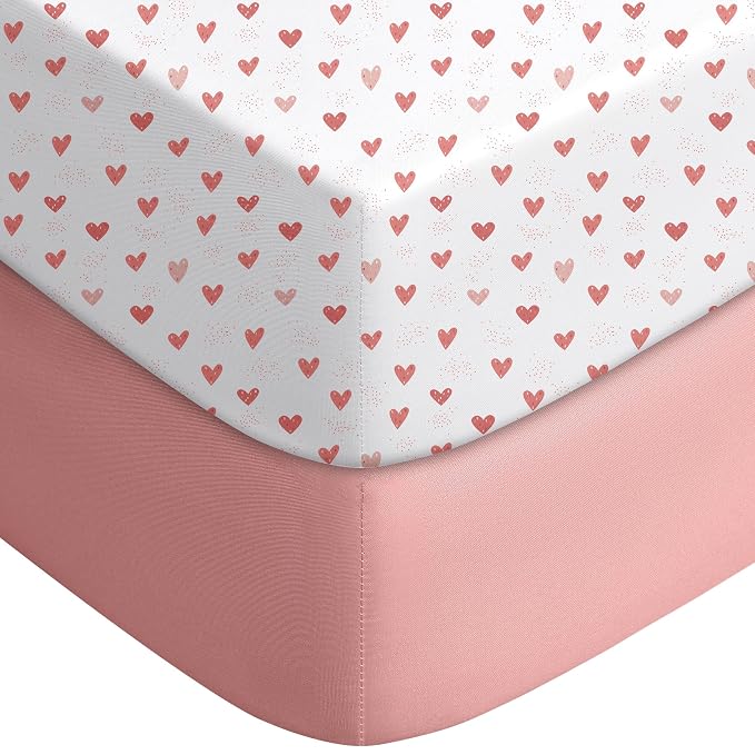 Yoofoss Pack and Play Sheets Fitted, Mini Crib Sheets 2-Pack by YOOFOSS