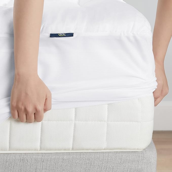 Serta ComfortSure Twin XL Mattress Cover, Fitted Pillow Top Mattress Pad - Image 6