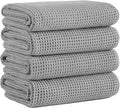 Microfiber Waffle Bath Towels, 4 Pieces, Fast Drying, Lint Free 430 GSM by Unknown