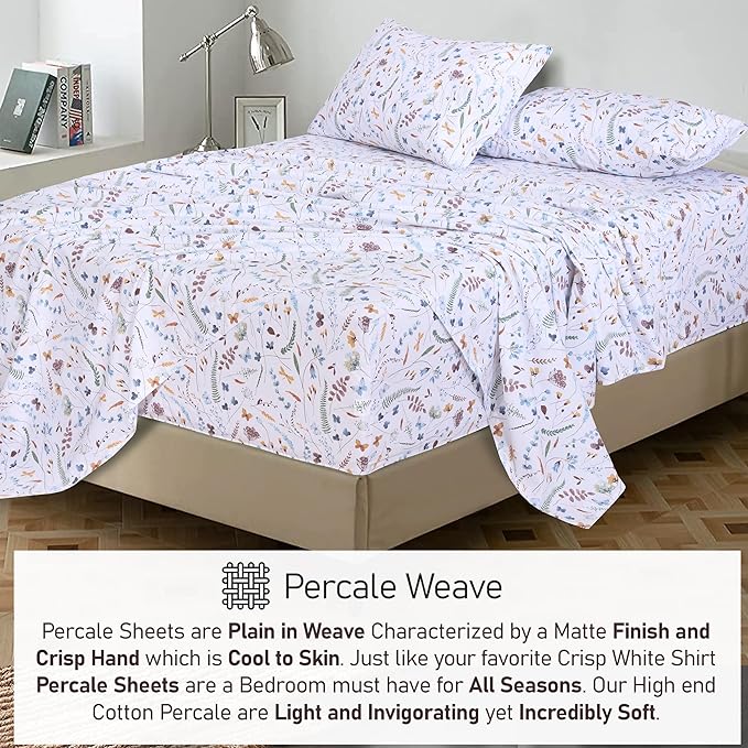 RUVANTI 100% Cotton Sheets – California King Percale Bedding, Cooling & - Image 6