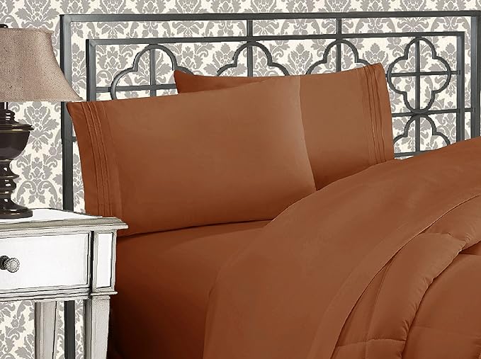 Elegant Comfort Luxurious 1500 Premium Hotel Quality Microfiber Three Line by ELEGANTCOMFORT
