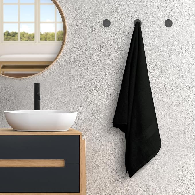 Avalon Towels Black Bath Towels Set of 4 pcs, 100% Cotton Towel Absorbent and - Image 4