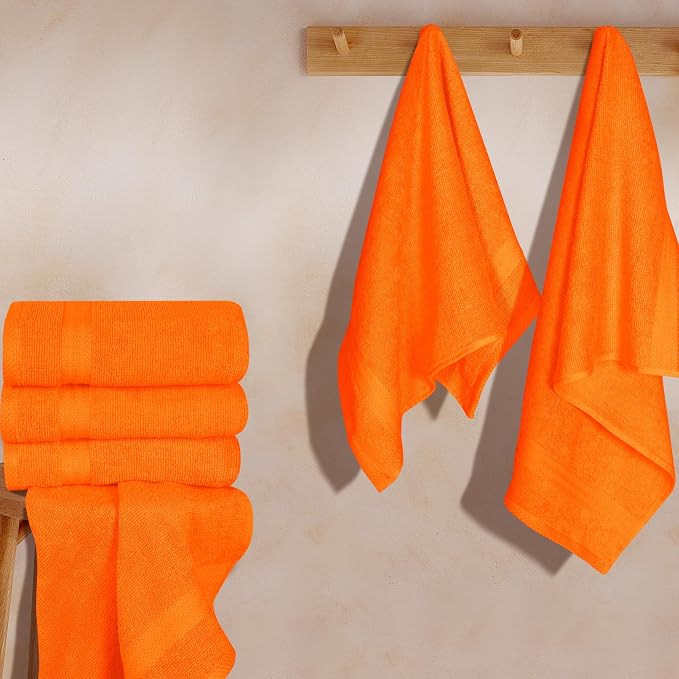 GLAMBURG Ultra Soft 6-Piece Hand Towel Set 16x28-100% Ringspun Cotton - Image 3