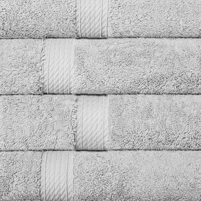 SUPERIOR Egyptian Cotton Pile Hand Towel Set of 4, Ultra Soft Luxury Towels - Image 4