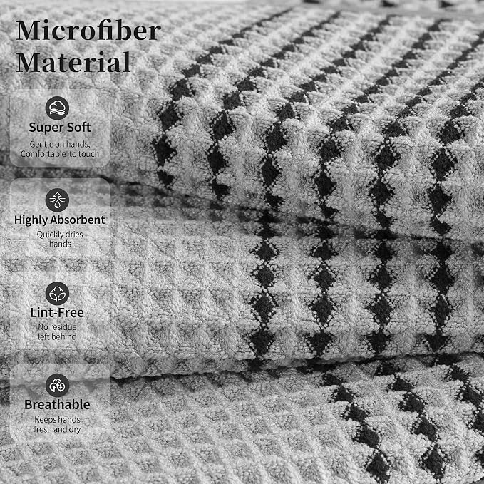 MICROFI New Microfiber Waffle Bath Towels, 2 Pieces, Fast Drying, Lint Free 430 - Image 2