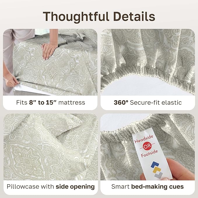 California Design Den Soft 100% Cotton Sheets Twin Size Set, 400 Thread Count - Image 5
