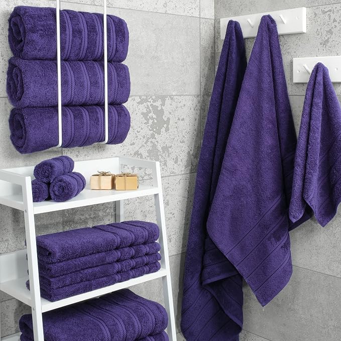 American Soft Linen Luxury 4 Piece Bath Towel Set, 600 GSM 100% Cotton Turkish - Image 2