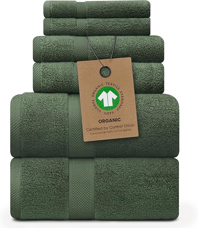 Alusa Home 100% Organic Zero-Twist Cotton Towels by AlusaHome