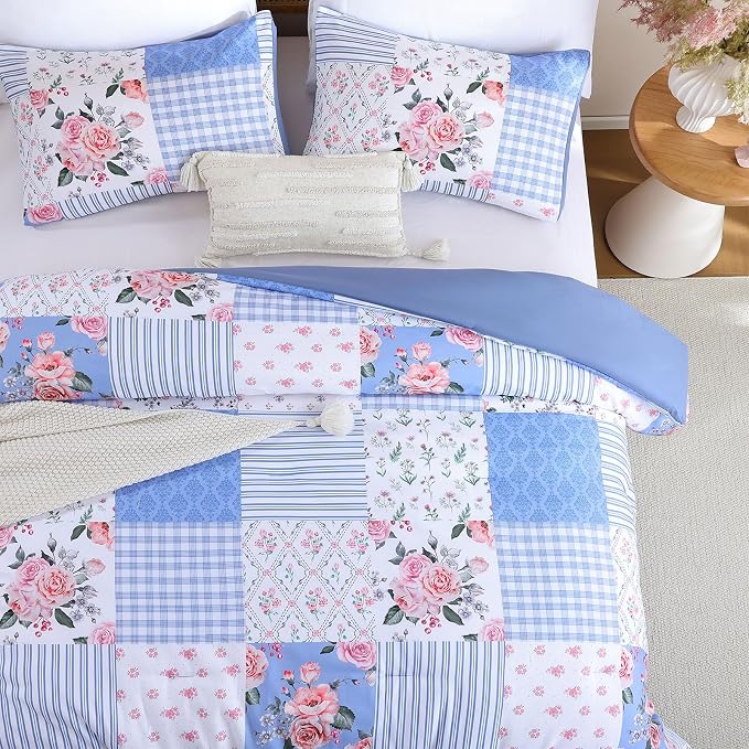 YIKUSH comforters Set Floral Comforter Bedding Set Set Comforter Year-Round All - Image 6