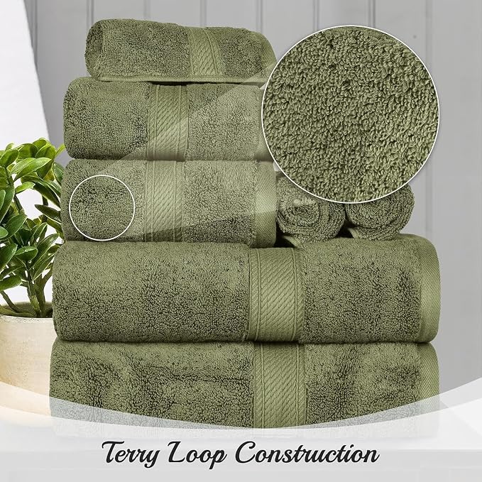 SUPERIOR Egyptian Cotton Pile Bath Sheet Set of 2, Ultra Soft Luxury Towels - Image 7