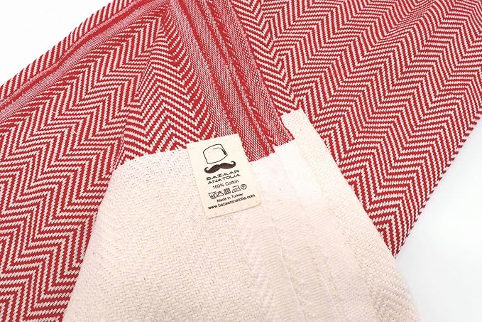 Bazaar Anatolia Turkish Beach Towel 100% Cotton Bath Towels 71x39 Quick Dry - Image 9