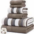 Modern Threads Pax 6-Piece Reversible Yarn Dyed Jacquard Towel Set by ModernThreads