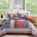 WONGS BEDDING Quilt Set King Size, Reversible Farmhouse Floral Pattern by WONGSBEDDING