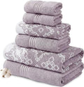 Modern Threads Charlize 6-Piece 100% Cotton Towel Set–Reversible Yarn Dyed by ModernThreads