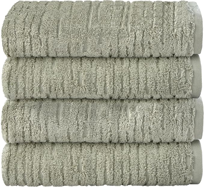 SKL Home CloudSoft Cotton Luxury 4 Pc Bath Towel Set by SKLHomebySaturdayKnightLtd