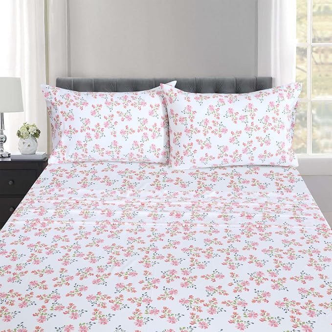 RUVANTI 100% Cotton Sheets – Split King Size Percale Bedding, Cooling & - Image 3