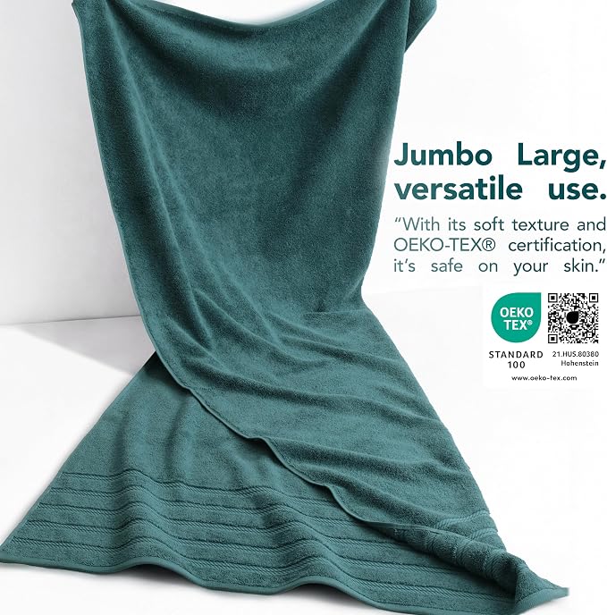 American Soft Linen 35x70 Jumbo Large Bath Towel, 600 GSM 100% Cotton Turkish - Image 3