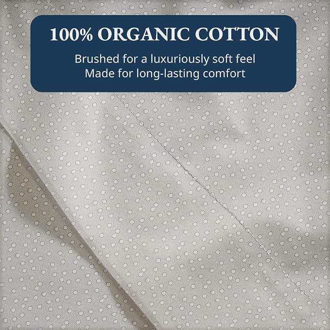 Lane Linen 100% Organic Cotton Queen Size Flat Sheet Only - Image 5