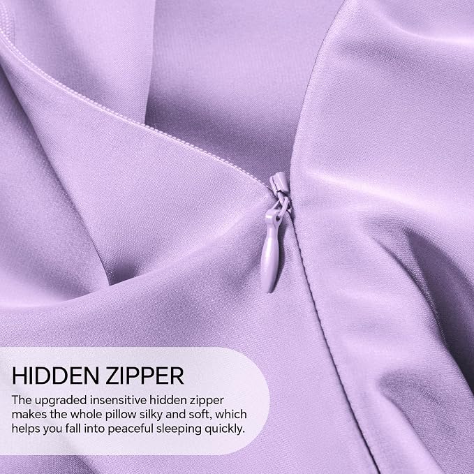 INFIIXSO Silk Pillow Cases 2 Pack Standard Size, Ultra Smooth & Soft Mulberry - Image 5