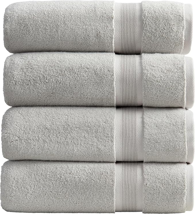 Springtree Home Luxury Bamboo Rayon Bath Towel Set of 4 | 35% Bamboo Rayon by SpringtreeHome