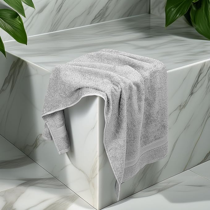 Commercial Bulk Pack of 12 Bath Towels – 100% Cotton Terry 24" x 48" – Ideal - Image 3