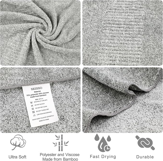 SEISSO Bath Towels, Extra Absorbent & Quick Drying Towels - Image 6