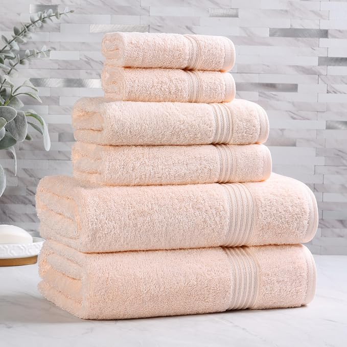 Superior Egyptian Cotton 6-Piece Towel Set, Bathroom Essentials, Towels - Image 2