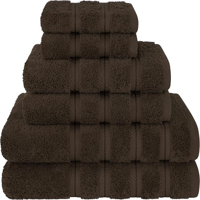American Soft Linen Luxury 6 Piece Towel Set, 2 Bath Towels 2 Hand Towel 2 by AmericanSoftLinen