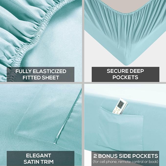 Mueller UltraTemp 6 PC Queen Sheet Set - Image 4